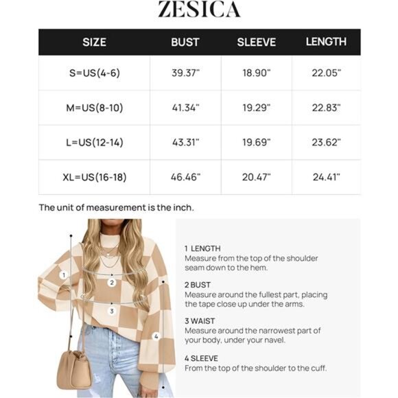 2024‎ Women's Fall Turtleneck Striped Ribbed Knit Pullover Sweater - Long Sleeve - Picture 5 of 7